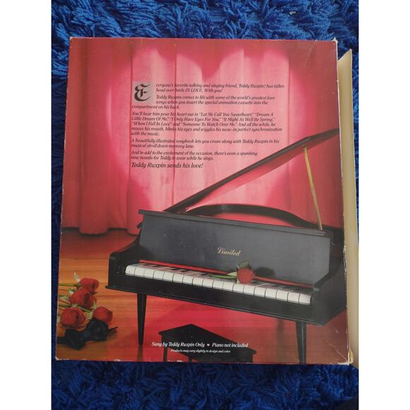 Vintage 80s Teddy Ruxpin Love Songs Tuxedo Outfit Book and Cassette Nostalgia - Picture 8 of 8